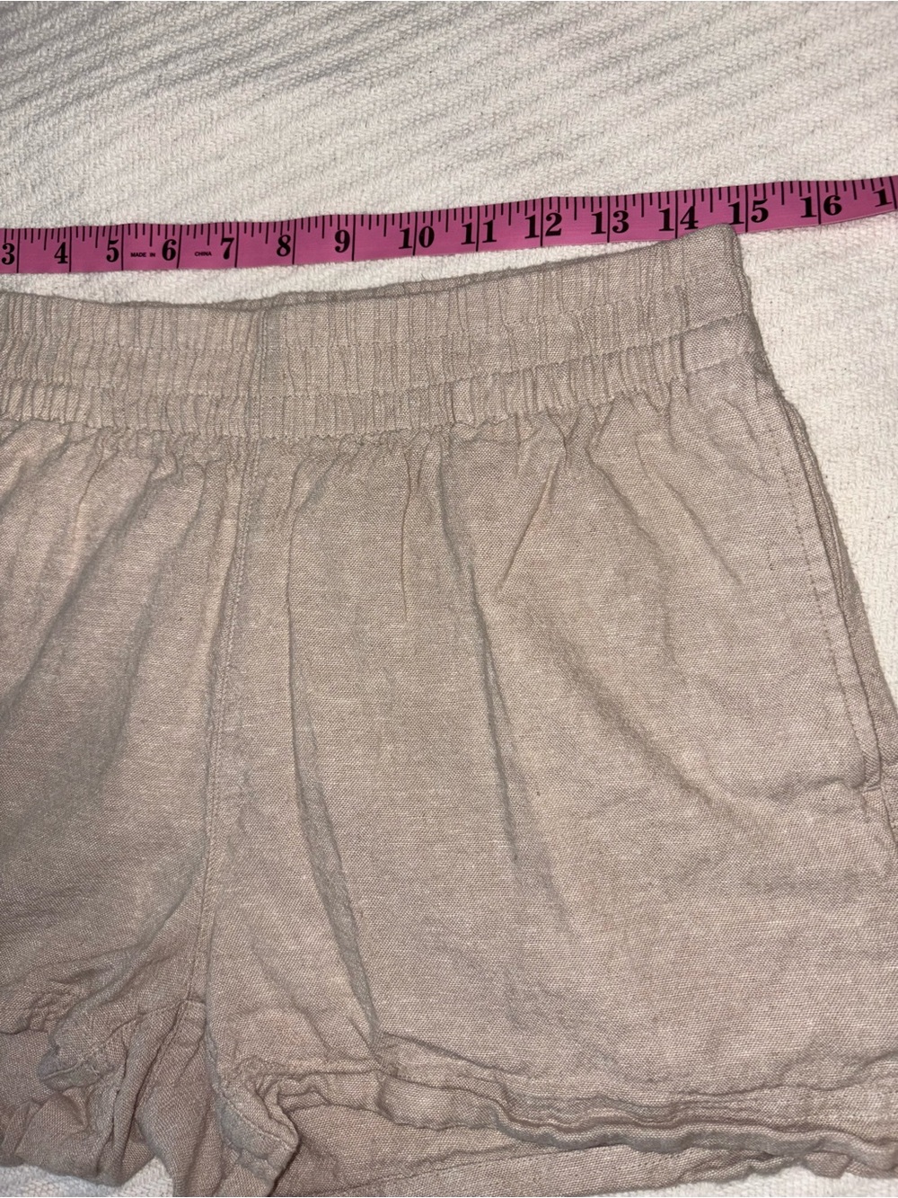 Old Navy Linen Blend High Rise Comfort Waistband Shorts with Pockets Women’s M - Picture 4 of 9